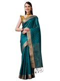 Kanjivaram Silk Saree - Peacock Blue