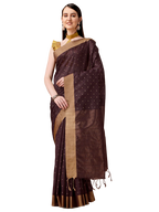 Mangalagiri Cotton Saree - Indigo & White