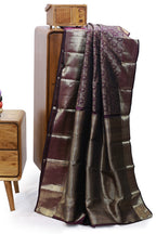 KANCHI MANOHAR BROCET SPL - Deep Plum