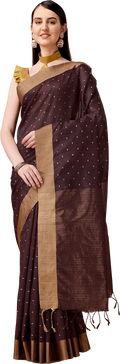 Mangalagiri Cotton Saree - Indigo & White